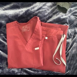 Figs burgundy scrubs